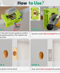 Step-by-step guide for Door Latch Mortise Template Kit With Non Marking Clamp And Precision Depth Gauge Router Jig.