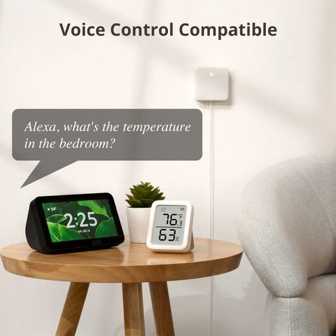 Pan Tilt 2K Indoor Camera With Thermometer Hygrometer And Hub Mini All In One Smart Home Surveillance Kit Environmental Monitoring