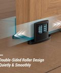 Floor Guide For Sliding Barn Door Bottom With Double Sided Roller Design Concealed Pulleys For Smooth Quiet Sliding Fits Doors