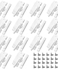 14 Pack White Window Sash Locks Replacement With Screws For Sliding Windows Up And Down Keeper Latches Fits Single And Double Hung