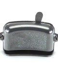 Western Hat Brim Cutter Tool, Premium Metal Construction, front view with silver finish and ergonomic design