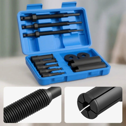 Top Quality Steel Heavy Duty Bike Bearing Puller Kit Comes With 12 Piece Motorcycle Inner Bearing Removal Tools For Auto Vehicle Maintenance And Garage Repair Hard Working Mechanics And Busy Weekenders Who Want Sick Performance On Open Road, blue case