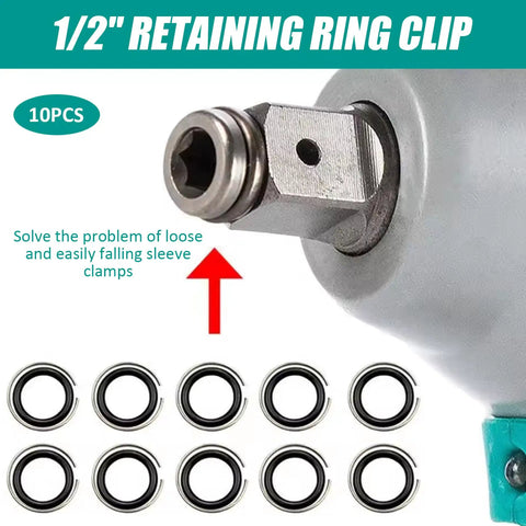 Heavy Duty 10 Sets Wrench Retaining Rings For 1/2 Inch Impact Tools With O Ring Install Kit Durable Plastic Build on impact tool.