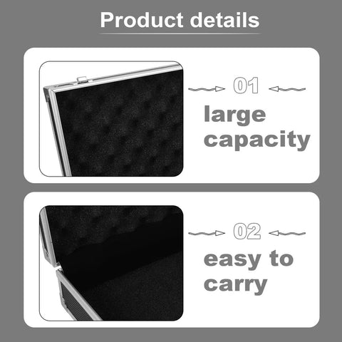 Lockable Aluminum Alloy Toolbox With Ergonomic Handle Rock Solid Portable Storage Case For Mechanics And Builders showing large capacity design.