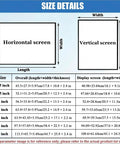 Size details for 32 Inch Digital Signage Media Player With No Sweat Remote And Simple Split Screen Layout For Retail Displays.