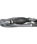 Portable Marine Fuel Tank Line Kit With Ethanol-Resistant Tubing And Primer Bulb, flexible gray hose with fittings
