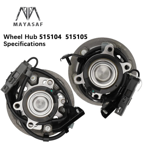 Front Wheel Hub Bearing Assembly Compatible With Chevrolet Colorado 2004 To 2008 RWD, GMC Canyon 2004 To 2008 RWD