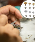 Watchmaker using 120 Piece Watch Crown Replacement Set Fits Calibre 3135 3235 3335 Waterproof Down Screw Copper Bronze Link Kit