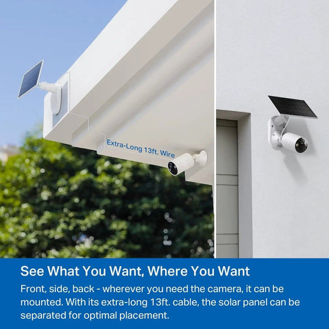 A200 Solar Panel For MagCam C425 C420 C400 mounted on wall with long cable, high efficiency solar cells, IP65 weatherproof