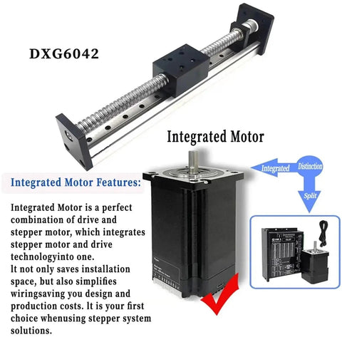 Badass Linear Guide Stage Featuring SFU1605 Ballscrew Drive Nema 23 Stepper Motor with integrated motor for easy installation.