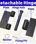 4 Pack Beefy Heavy Duty Weld On Hinges Metal 4.2 x 4.4 Inch components: hinge plates, axle, washer, and pin set for trailers