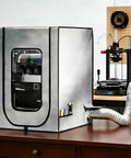 Slick Heavy Duty 3D Printer Enclosure With Badass Airflow Vent System, Built In Digital Thermometer, Dustproof Zippered Tent Cover For ABS Or Filament Crafts on desk