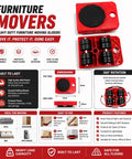 Heavy Duty Furniture Mover Kit With Lifter Tool And 360 Degree Roller Sliders for safe moving of heavy items.