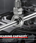 Rock Solid 3/4 Inch Heim Joints Kit With Right Hand Thread Rod Ends, heavy duty steel bearing on steering shaft.