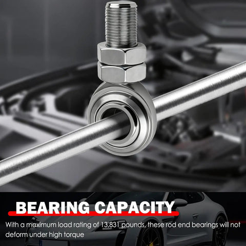 Rock Solid 3/4 Inch Heim Joints Kit With Right Hand Thread Rod Ends, heavy duty steel bearing on steering shaft.