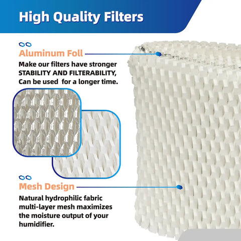 Close-up of WF2 Compatible Humidifier Filter Replacement showing aluminum foil and mesh design for Starry Night units.