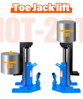 Premium Hydraulic Toe Jack Lift 20 Ton 44000 Lbs Heavy Duty Steel Auto Tool with 10T and 20T capacities for garage use.