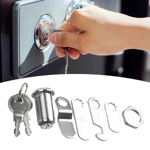 16 And 30mm Cam Lock For Mailbox Drawer Cupboard And Locker With 2 Keys, durable metal mechanism, easy install secure access