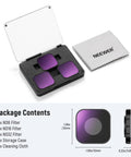 ND Filter Set for GoPro Hero 9 10 11 12 13 Black 3 Pack ND8 ND16 ND32 Screw On Multicoated HD Glass with case and cloth displayed