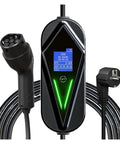 Grab And Go Portable EV Charger 16A 3.5kW Type 1 Type 2 GBT NACS Adapter with display and charging cable.