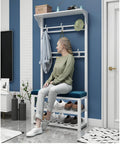 Multifunctional Shoe Cabinet With Bench And Coat Rack For Entryway And Hallway Space Saving 2 Level Shoe Shelves modern look 60CM