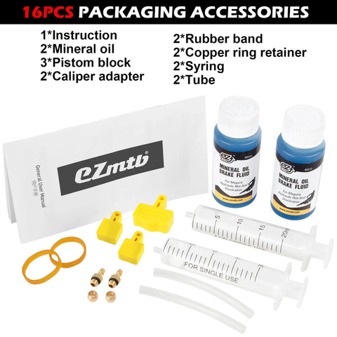 Magura Hydraulic Brake Bleed Kit For Disc Brakes With Mineral Oil Fluid 120ml, Two Graduated Syringes, Pro Grade, Shop Ready Components