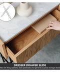 Heavy Duty Side Mounted Ball Bearing Drawer Slides One Pair 200Mm Full Extension Cabinet Hardware accessing a wooden drawer.