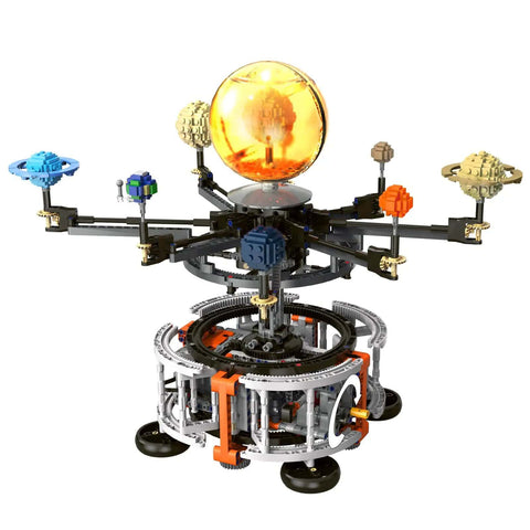 MOCBURIKU Solar System Building Set For Kids STEM Toys With Rotatable Handle And Mechanical Gears Space Hands On Learning Kit For Home And School Gift For Boys And Girls Ages 6 To 12 1282 Pcs