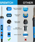 Comparison of 80W LCD Soldering Iron Kit With Adjustable Temperature and standard solder gun features.