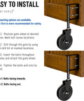 Installation steps for Heavy Duty 5 Inch Spring Loaded Gate Wheel Caster With Side Brake And Automatic Height Adjustment.
