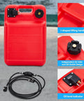 Six Gallon Portable Marine Fuel Tank For Outboard Boats With 9.8 Ft Hose And Built In Level Gauge, Dual Vent Cap shown