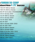Aluminum Outboard Propeller Set For 50 To 130HP Boats With 15 Spline Right Hand 3 Blade in water next to size chart