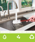 Washing a 3 Pack Heat Resistant Silicone Spatula 9.5 Inch Nonstick Safe BPA Free Pro Grade in a kitchen sink