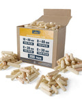 Wood Dowel Pins Set 300 Pack Assorted Sizes 6x30mm 8x30mm 8x40mm 10x40mm Fluted Birch Hardwood Dowels For DIY Projects And Woodworking Durable Fasteners For Rugged Carpentry And Crafting