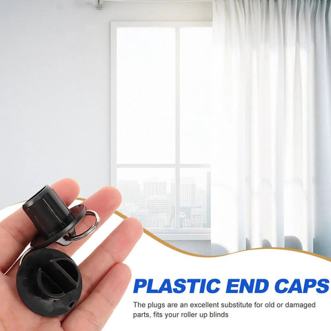 Cool Black Bungee End Caps for Deck Sunblinds And Roller Shades Fits 8 Pack With Snug Plug Install For Smart Patio Shade Systems That Stay Secure And Look Totally Fresh Without Looking Cheap Or Flimsy. black plastic end caps in hand for roller blinds