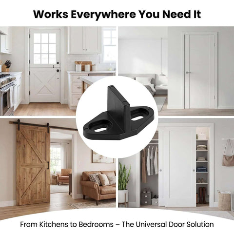 4 Pack Barn Door Floor Guides Adjustable Sliding Door Bottom Guide Floor Mount Heavy Duty T Shape Anti Jump Stability Support for Sliding Doors with Screws and Anchors Durable Nylon Construction Fits Most Track Systems Easy Install