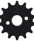 Close-up of 14 tooth front sprocket from Drive Sprocket And Chain Combo For Honda CRF50F XR50R Front 14 Tooth Rear 37 Tooth 420VM X Ring Chain With 76 Links Replacement Upgrade For Off Road Dirt Bike