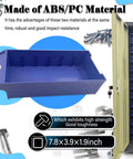 60 Drawer Parts Cabinet Nut And Bolt Organizer Lockable Metal Bin Cabinet With Partitions Labels And Doors For Hardware Storage In Garage Workshop Built To Last showing ABS/PC material drawers with blue partition.
