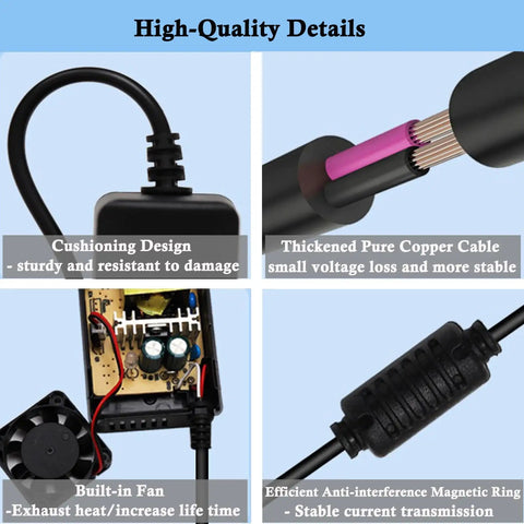 Electric Bike Charger 48V For Lithium Batteries, 54.6V 2A Fast Smart Charger For 48V E Bikes, DC 2.1mm Connector, Universal 100-240V Power Adapter For Home Travel And Daily Rides Ready To Roll