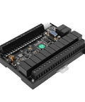 Pro Grade PLC Control Board With Programmable Logic And Delay Relay Module Analog Output For FX1N Series Compatible Industrial Automation Controller Built For Tough Environments Y0 10K Pulse High Speed Input C235 C251 Anti Interference Design DC 10 28V, black rectangular board with connectors and components