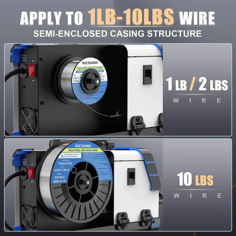 175 Amp Dual Voltage MIG Welder 110V 220V 5 In 1 Gas MIG Aluminum MIG Flux Core MIG Lift TIG And Stick Welding wire feeding system