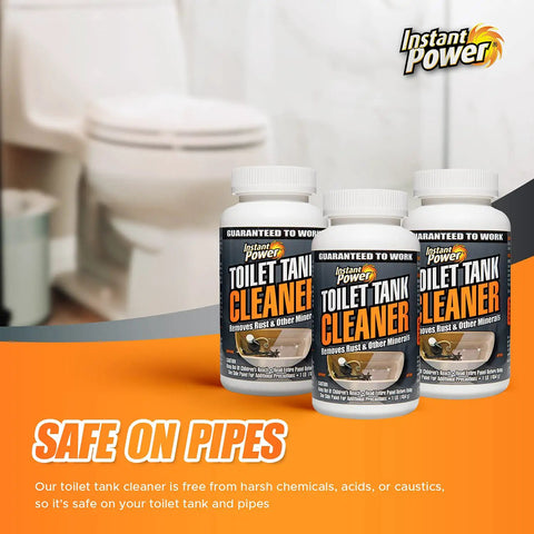 Powerful Toilet Tank Cleaner Powder With Citric Acid Removes Rust And Mineral Build Up No Scrub Needed For A Sparkling Bathroom Tank