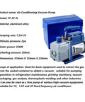 Super Reliable 250 Watt Vacuum Pump Kit For Refrigeration And Ac Work Featuring Precision Cylinder Forced Lube And Easy View Oil Window So You Never Run Dry, aluminum alloy material, dimensions 318mm x 124mm x 234mm.