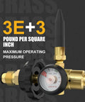 Helium Tank Regulator With CGA580 Valve Latex To Mylar Balloon Inflator Adapter Filler Valve High Speed Balloon Inflation Contents Gauge Hand Tight Connection Vertical Design For Easy Party Balloons, brass regulator with 3000 psi gauge