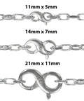 Sterling Silver 925 Double Interchangeable Clasp For Necklaces 21mm By 11mm Large Size Lengthening Charm Holder Necklace Shortener