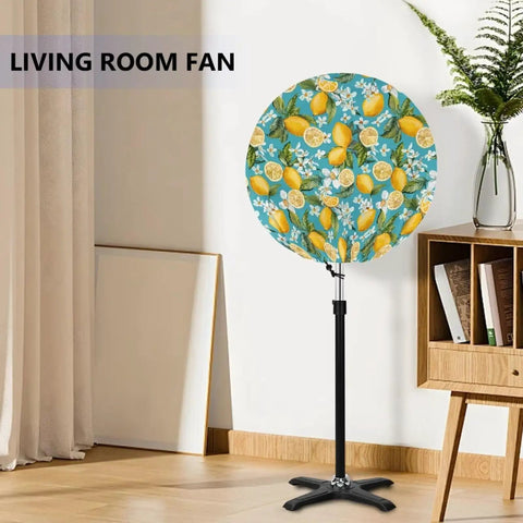 Heavy Duty Weatherproof Fan Cover Fits 24 Inch Outdoor Pedestal Wall Mount Industrial Fans Solid Cloth Guard on living room fan.