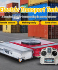 25 Ton Heavy Duty Remote Control Machinery Skates Smart Wireless Electric Mover With 360 Swivel Wheels For Moving Trucks And Warehouse Gear, showcasing electric transport tank with remote control.