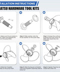 Instruction guide for Outboard Propeller Installation Hardware Kit For Tohatsu 25 To 30 HP Boats includes thrust washer and more