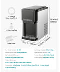 Effortless Countertop Water Dispenser And Rapid Ice Maker Cranking Out 35 Pounds Daily With Fresh Ice Cubes and Crushed Cut for Cold Water On Tap in sleek design.