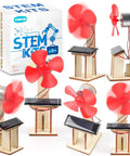 Six Solar Fan STEM Kits For Kids Ages Six To Twelve, Hands On Classroom Science Projects With Solar Panel, Motor, Blades, And Illustrated Instructions, Easy Assembly, Perfect For Learning Circuits And Solar Power, solar fan kit display